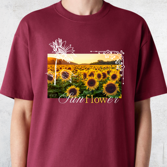 Sunflower Flow – Oversized Heavy Tee